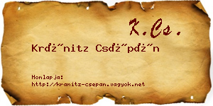 Kránitz Csépán névjegykártya